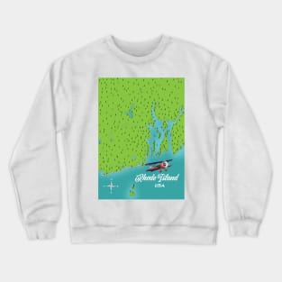 rhode island USA map Crewneck Sweatshirt